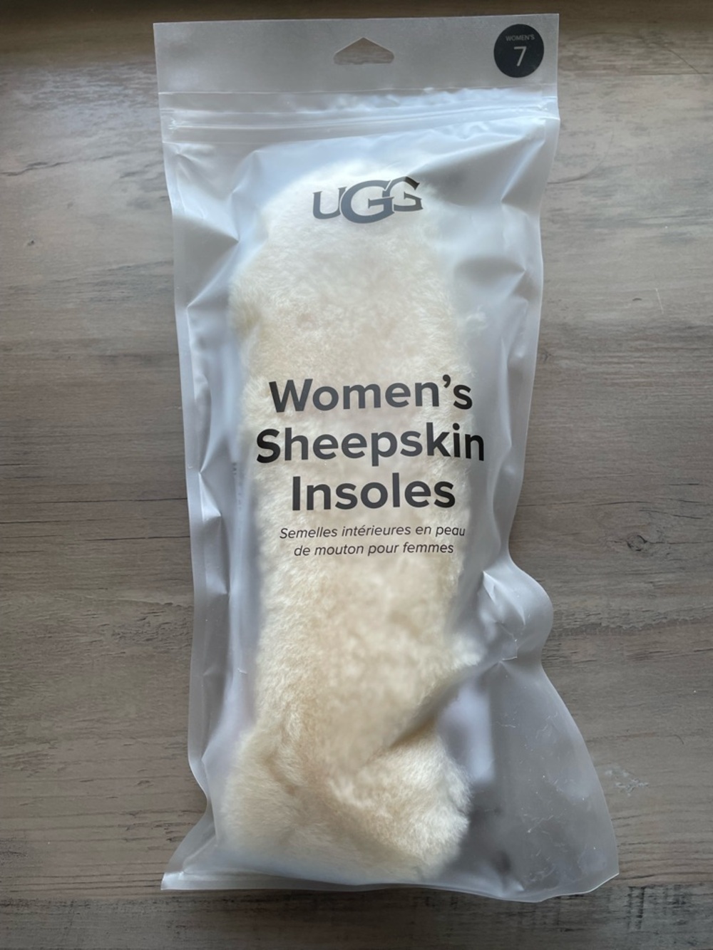 Authentic New UGG Women's Sheepskin Insoles US Size 7, Natural Cream Color